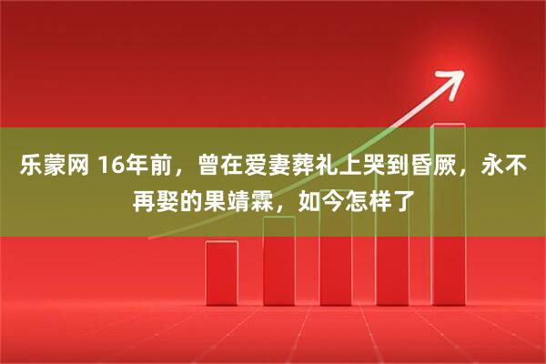 乐蒙网 16年前，曾在爱妻葬礼上哭到昏厥，永不再娶的果靖霖，如今怎样了