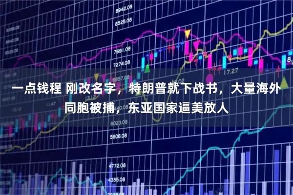 一点钱程 刚改名字，特朗普就下战书，大量海外同胞被捕，东亚国家逼美放人