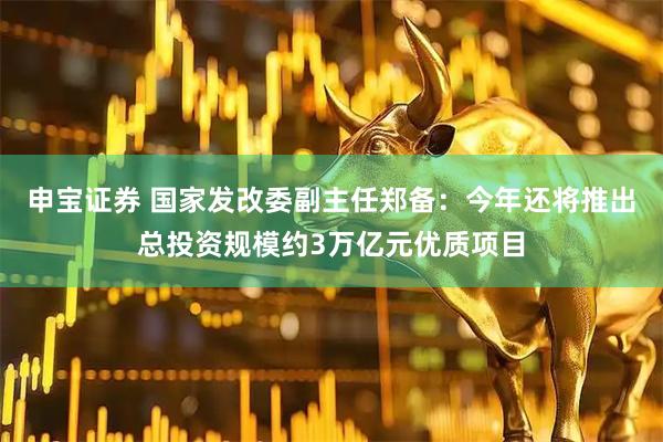 申宝证券 国家发改委副主任郑备：今年还将推出总投资规模约3万亿元优质项目