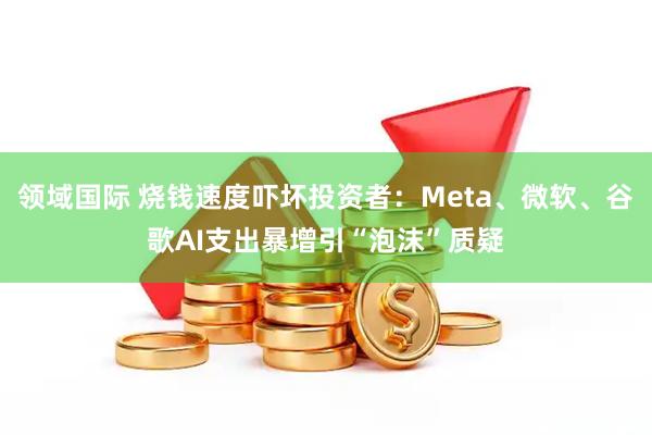 领域国际 烧钱速度吓坏投资者:Meta、微软、谷歌AI支出暴增引“泡沫”质疑