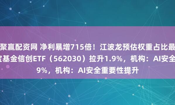 聚赢配资网 净利暴增715倍！江波龙预估权重占比最高的——华宝基金信创ETF（562030）拉升1.9%，机构：AI安全重要性提升